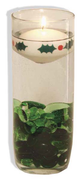 Holly Floating Candles -
Non-Beeswax 